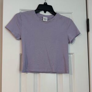 Outdoor Voices Lavender crop tee shirt